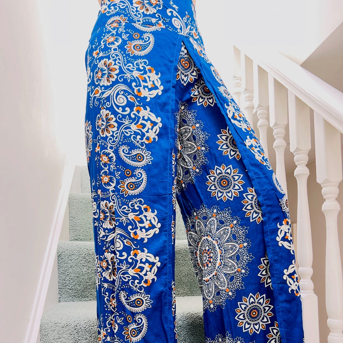 NEW: Wrap Trousers / Skirt (Blue Flowers) – Suzie Bidlake